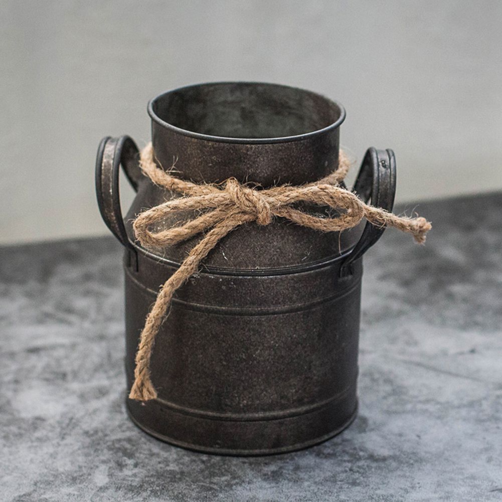 Garden Metal Plant Pots Vintage Milk Churn Flower Bucket Hanging Flower Holder view 7