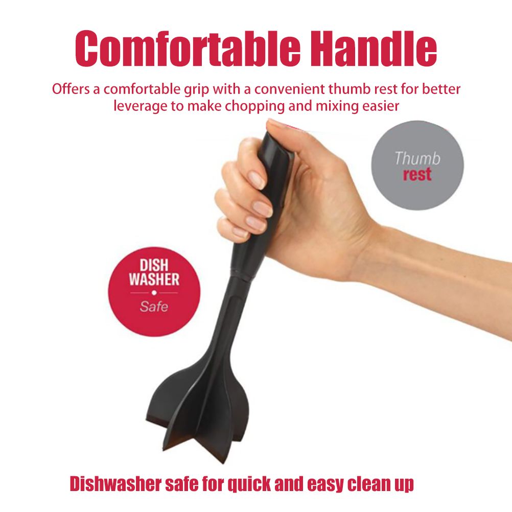 Meat Chopper Multifunctional Ground Beef Masher Burger Chopper Utensil Non view 5
