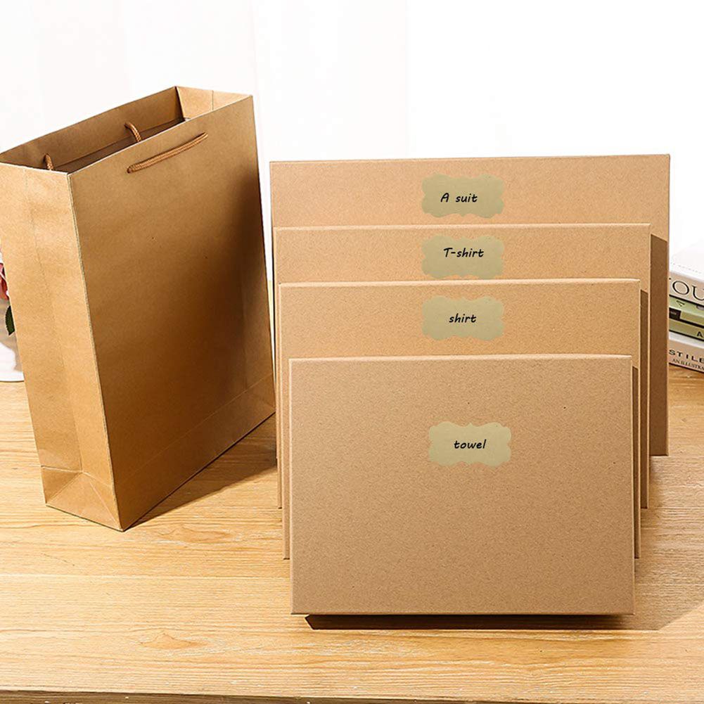 300pcs/roll Natural Kraft Stickers Labels Stationery Stickers Envelope Holiday view 8