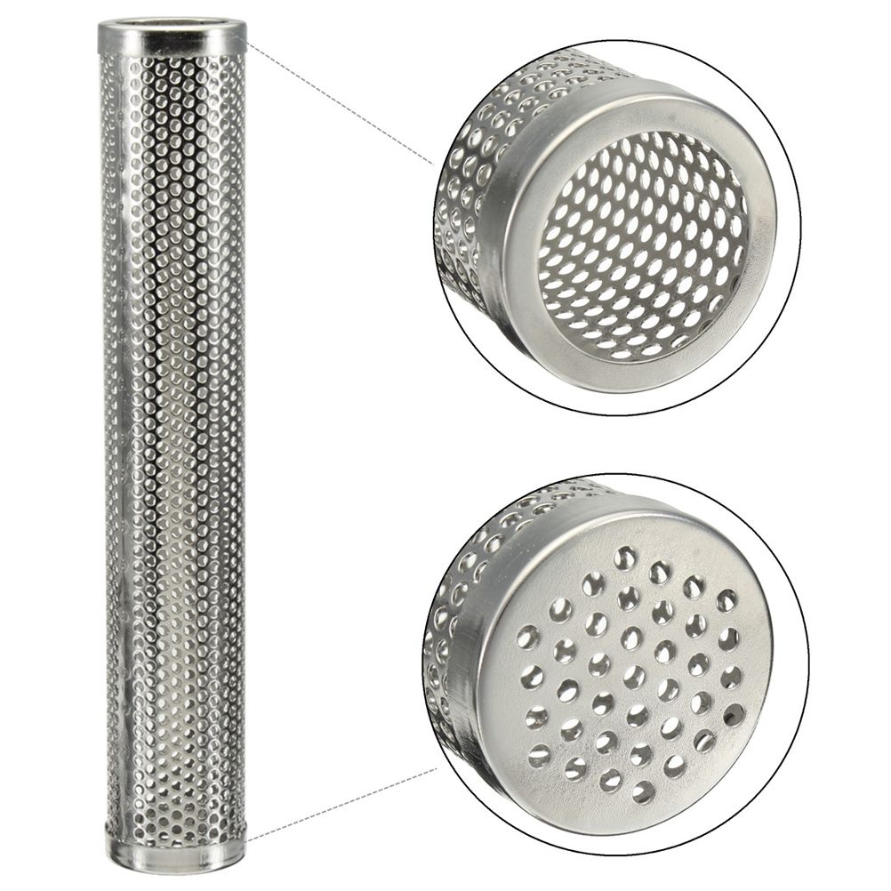 Mesh Pellet Smoker Tube Outdoor Round Cold Hot Stainless Steel Barbecue Smoker view 3