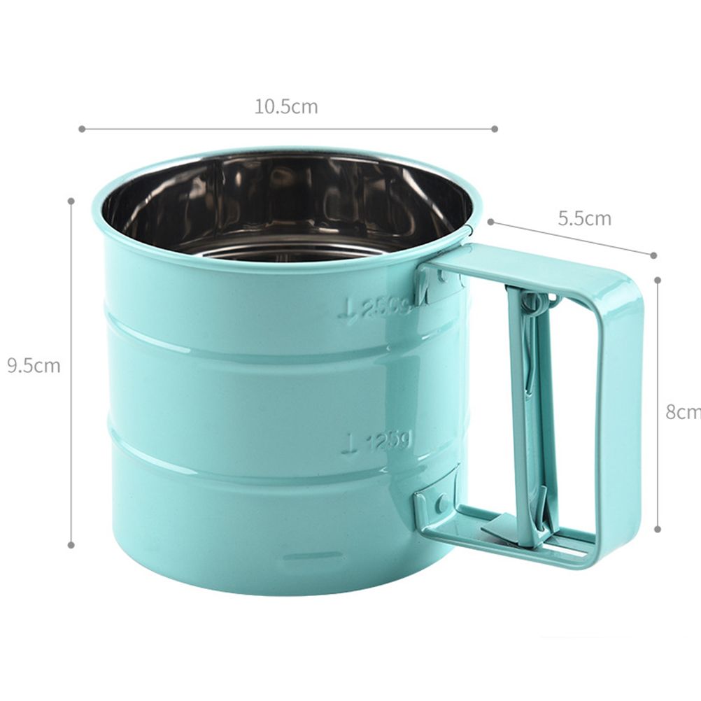 Handheld Flour Sieve Kitchen Semiautomatic Flour Sieve Cup Baking Tool view 5