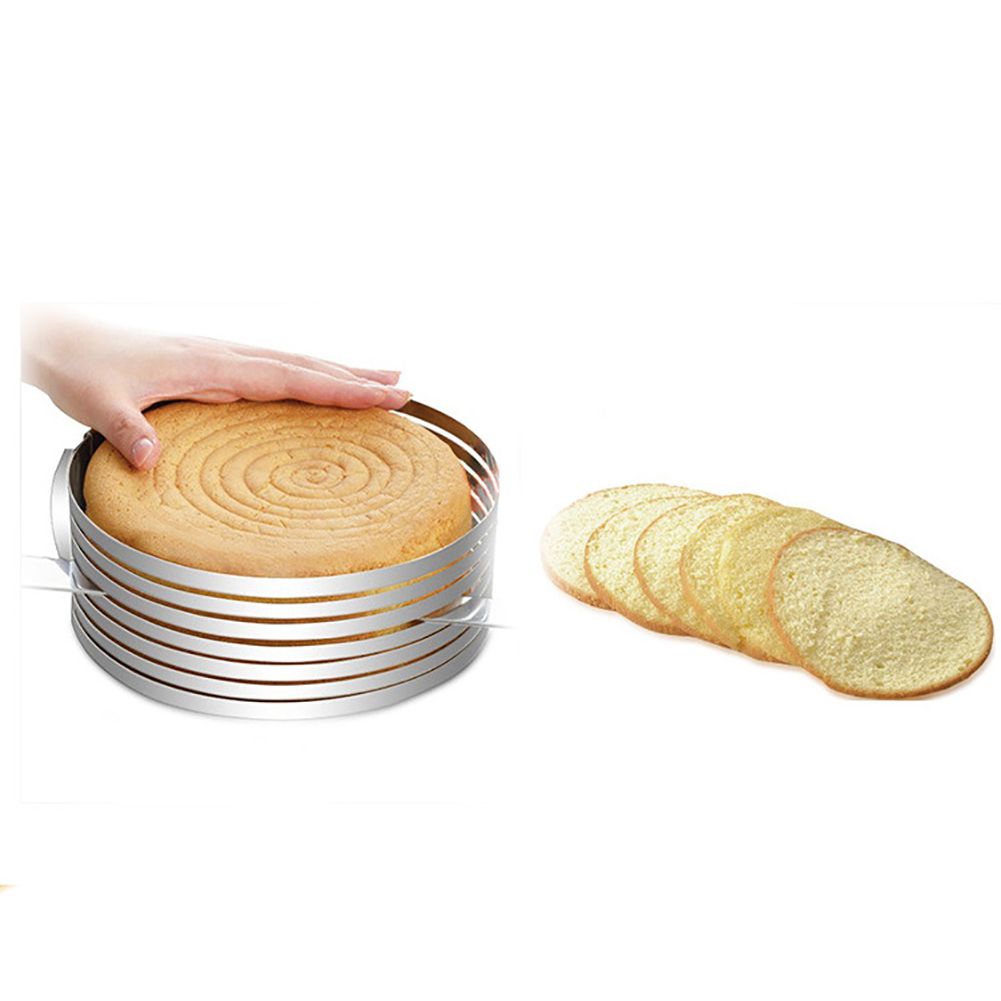 16-20cm Stainless Steel Adjustable Cake Ring Telescopic Cake Cutter Kit Mousse view 3