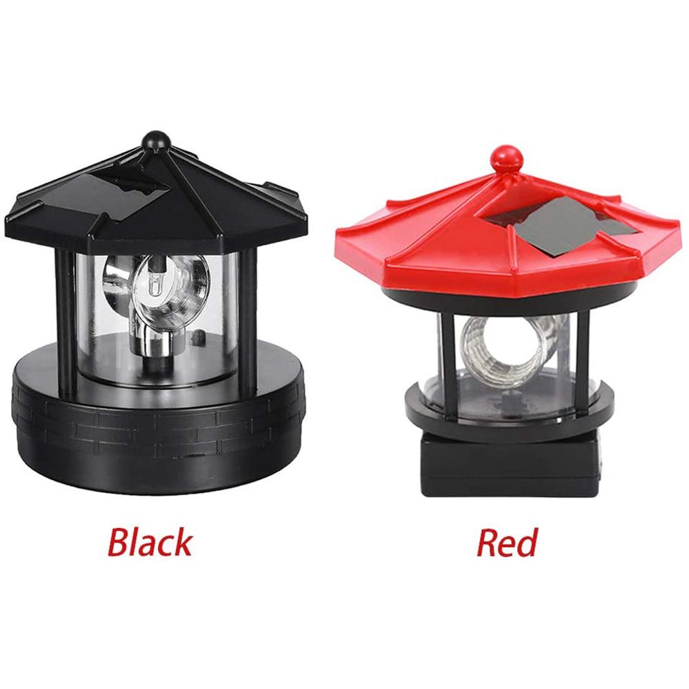 LED Rotating Lighthouse Light Outdoor Solar Light Decorative Lamp for Garden Yard view 4