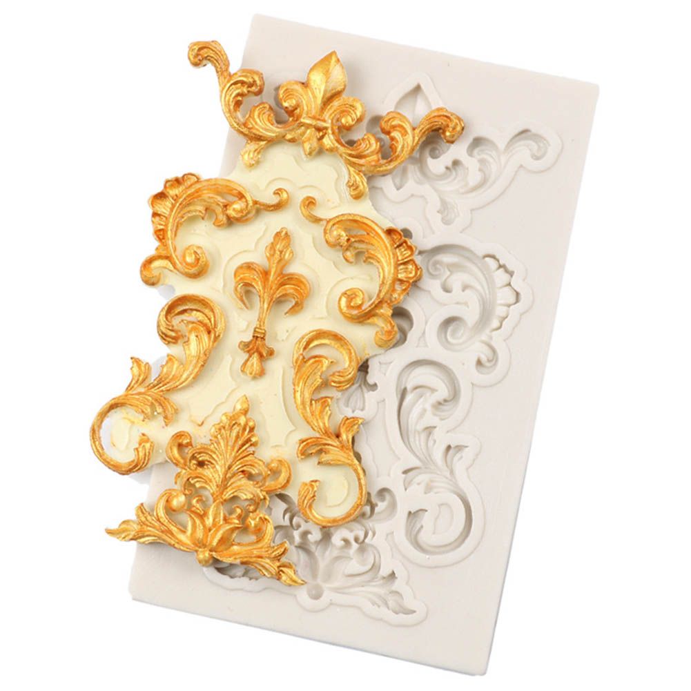 Lace Flower Border Mould Vintage Fondant Mold Silicone Cake Decorating Mould view 2