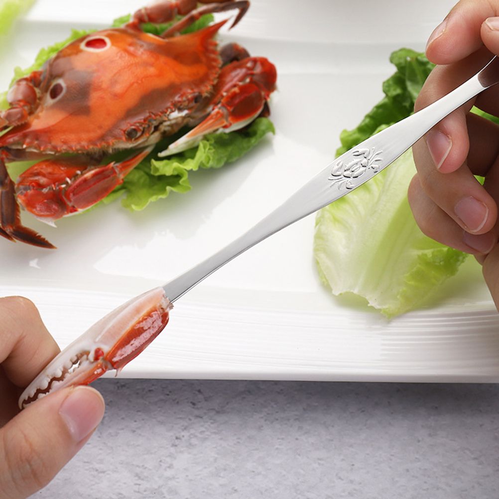 Stainless Steel Seafood Tools Crab Fork Spoon Crab Needle Multipurpose Meat Spoon view 8