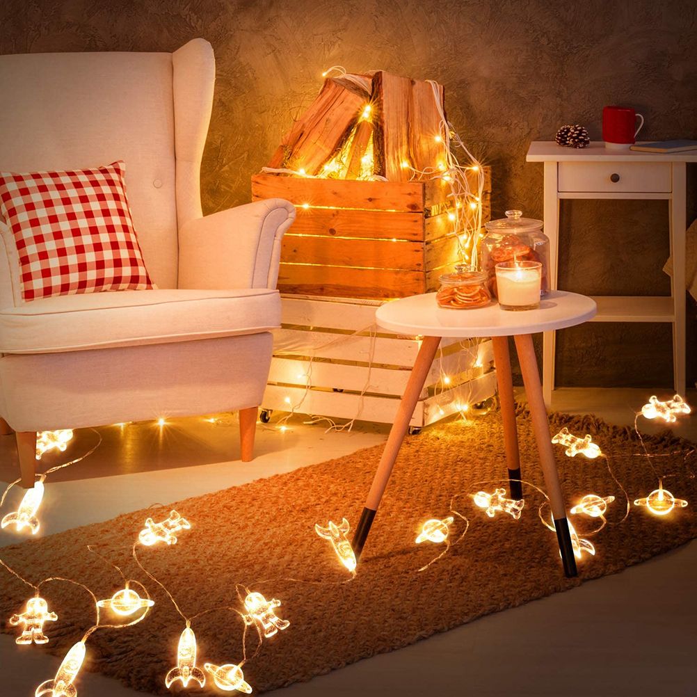 3Meter 20LED LED String Light Astronaut Spaceship Pendants Holiday Party view 5