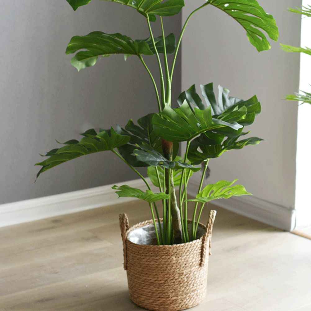 Flower Pots Seagrass Plant Basket with Handle Indoor Woven Flower Pot Toy view 9