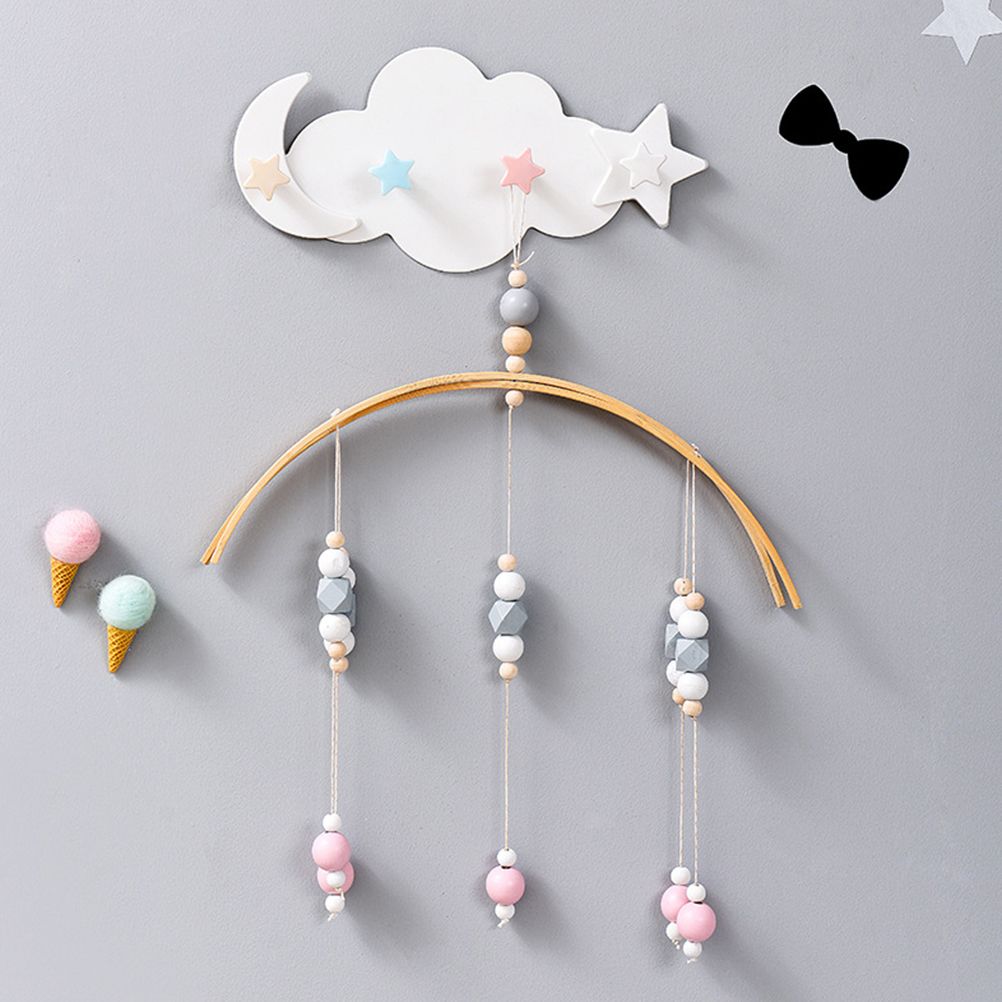 Cloud Moon Star Wall Mounted Hooks DIY Hanger Wall Decoration Children's Room view 5