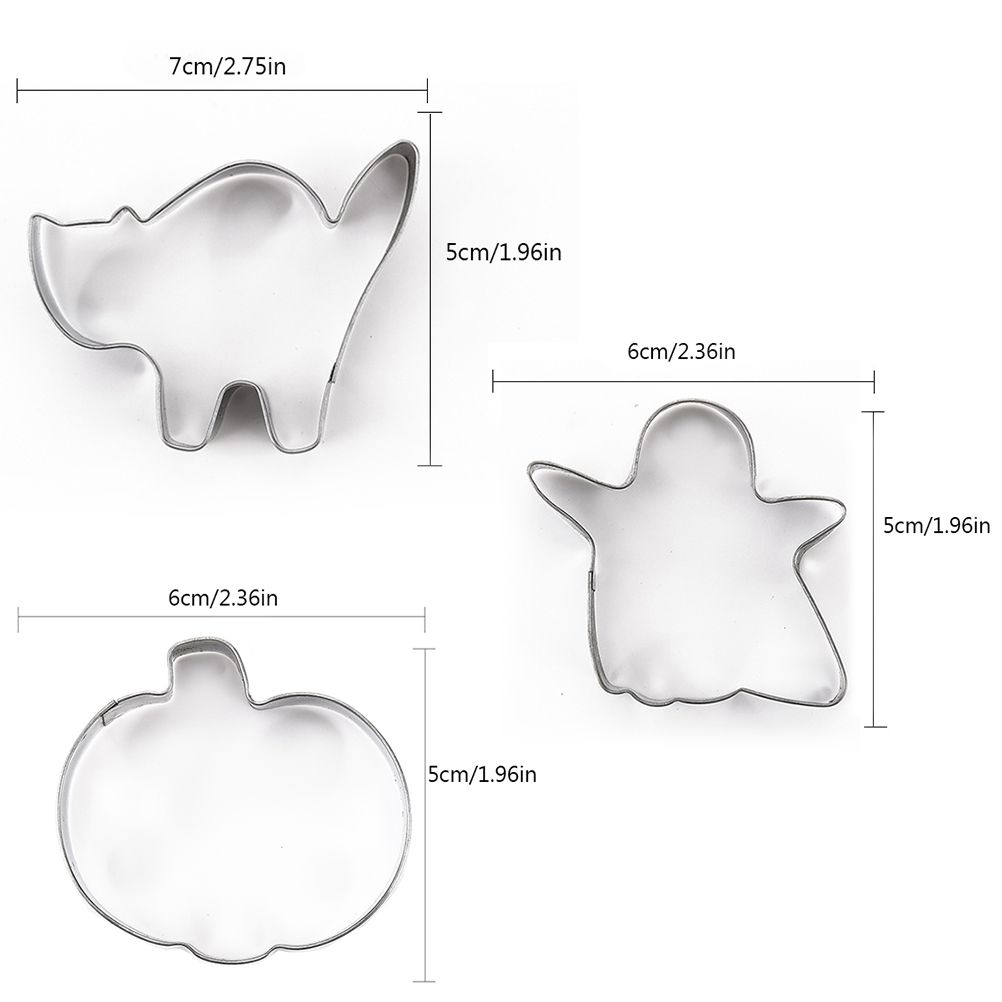 Halloween Cutter Molds Stainless Steel Cutters Cat Pumpkin Ghost Shaped view 9