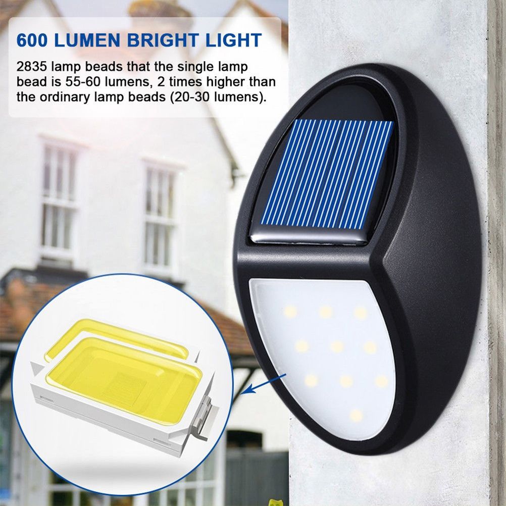 10LED Solar Light Wall Lamp IP65 Waterproof Outdoor Solar Garden Light for view 8