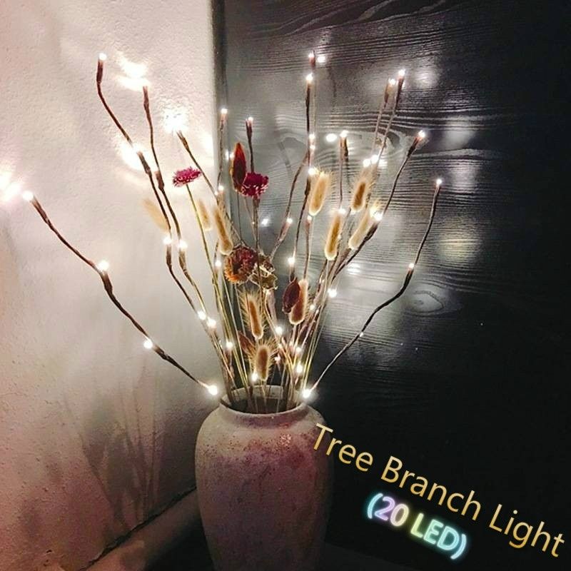 20 LED Indoor Tree Branch Light Party Wedding Home Garden Decor Fairy String Lamp view 2