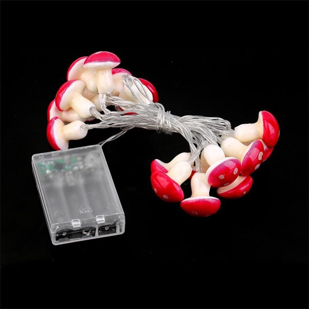 20 LED Mushroom String Lights LED Light Strip Garden Decoration Light for view 10
