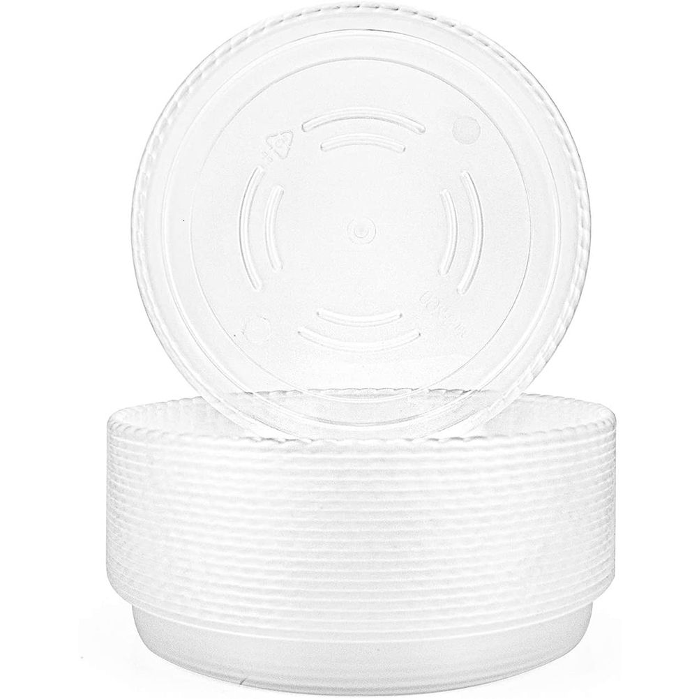 10 pcs Clear Plant Saucers Plastic Flower Pot Drip Trays for Indoors Outdoors view 2