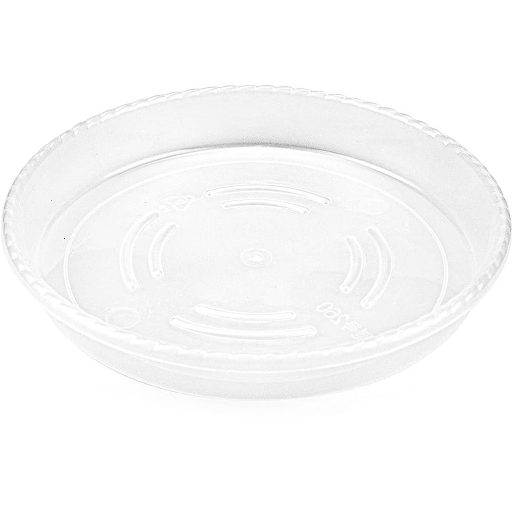 10 pcs Clear Plant Saucers Plastic Flower Pot Drip Trays for Indoors Outdoors view 5