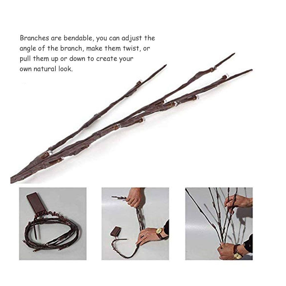 LED Lighted Twig Branches Battery Operated Artificial Tree Lights Branch Lamp view 2