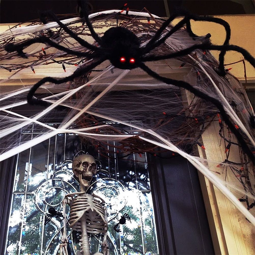 200cm Giant Halloween Spider Decorations Props Adjustable Simulation Hanging view 3