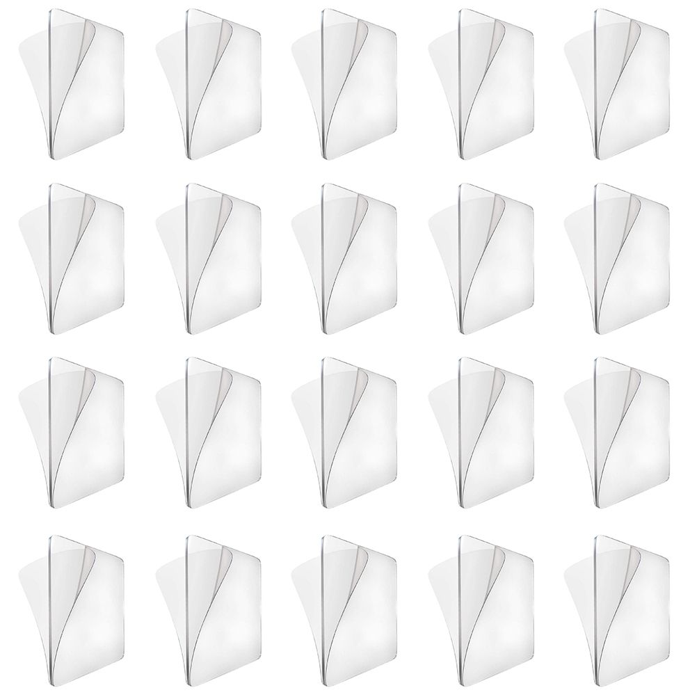 20 pcs Wall Clear Sticky Gel Pads Key Holder Double Side Cell Phone Pads Car view 2