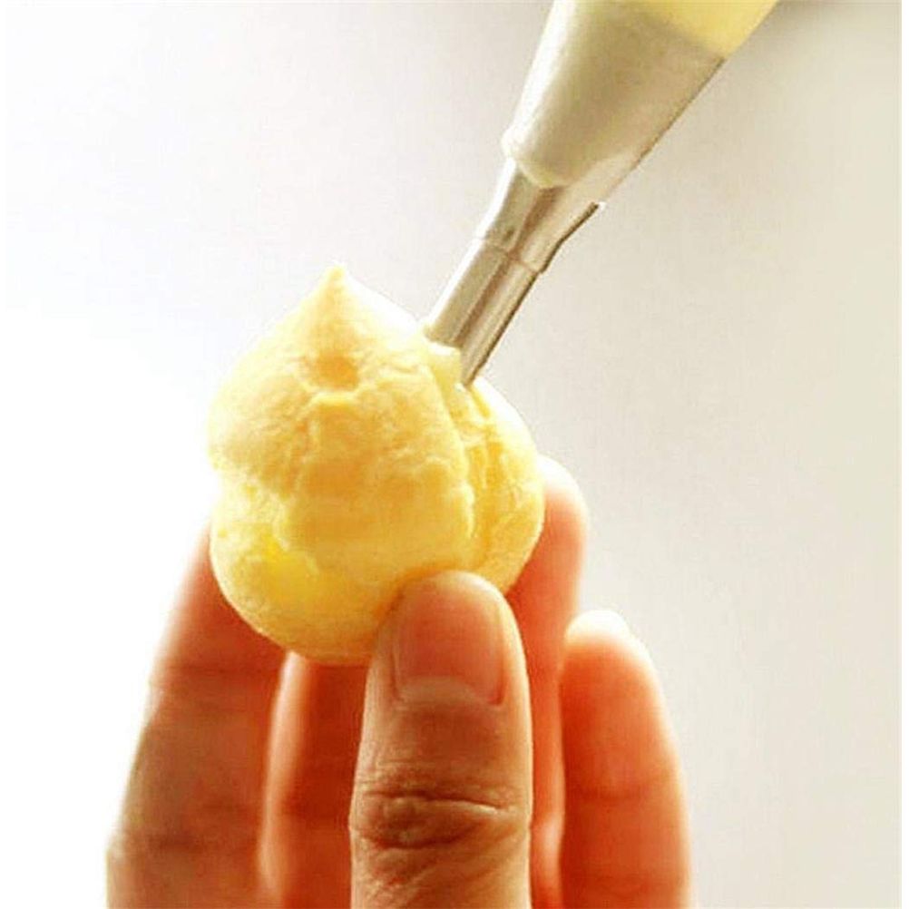 3PCS/Set Stainless Steel Cream Puff Nozzles Pastry Tips Piping Nozzles Cupcake view 4