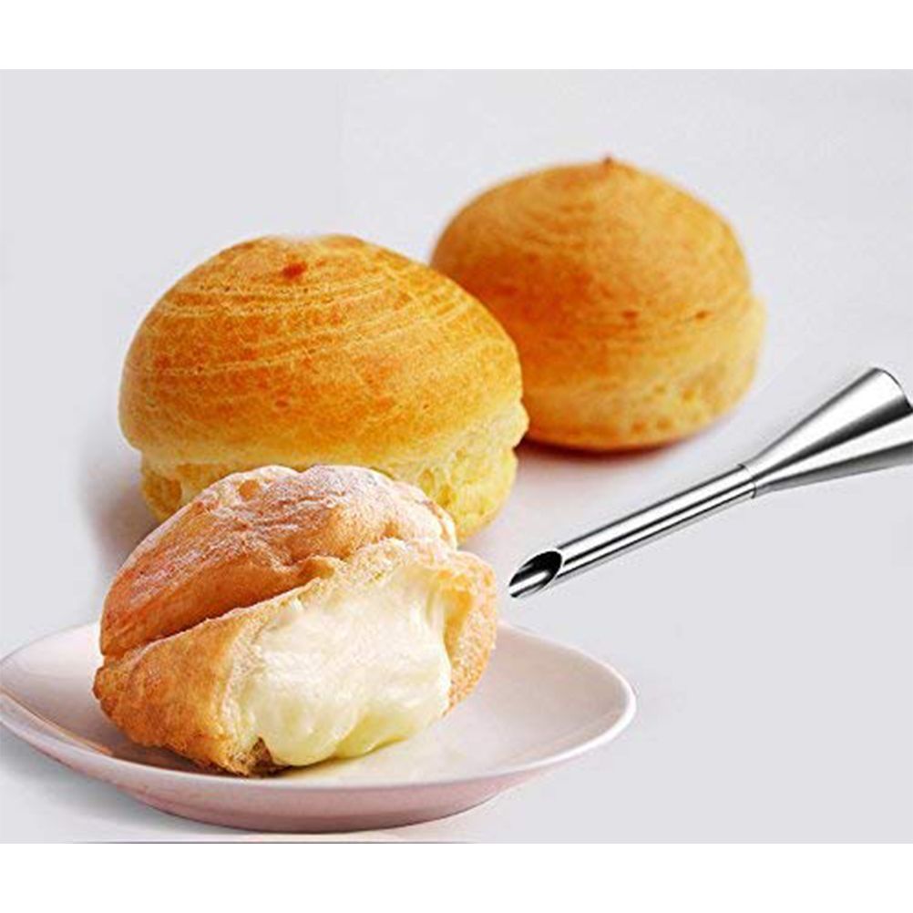 3PCS/Set Stainless Steel Cream Puff Nozzles Pastry Tips Piping Nozzles Cupcake view 8