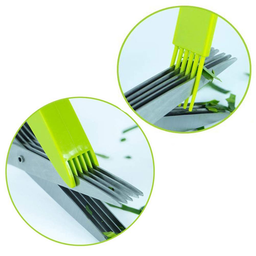 Herb Scissors with 5 Blades Kitchen Gadgets Cutter Chopper and Mincer view 5