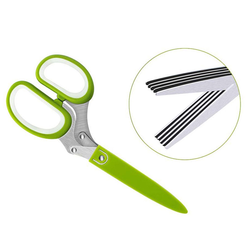 Herb Scissors with 5 Blades Kitchen Gadgets Cutter Chopper and Mincer view 6