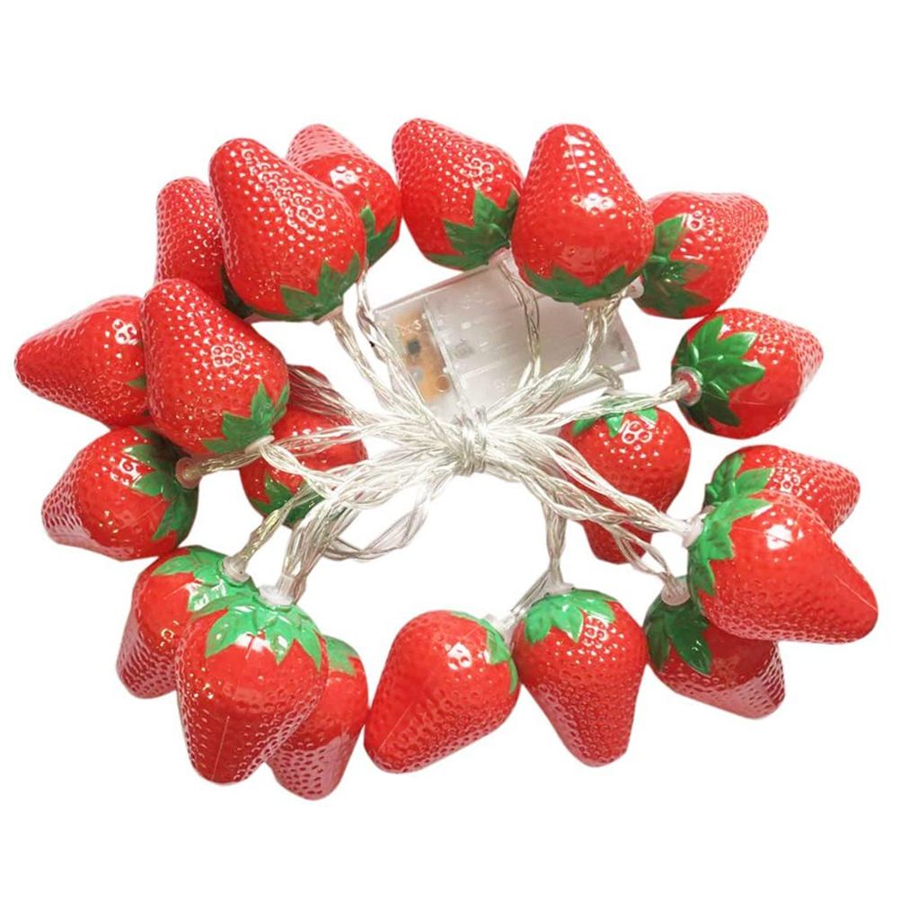 3 Meters 20LED Strawberry String Lights Battery Powered Indoor Outdoor view 2
