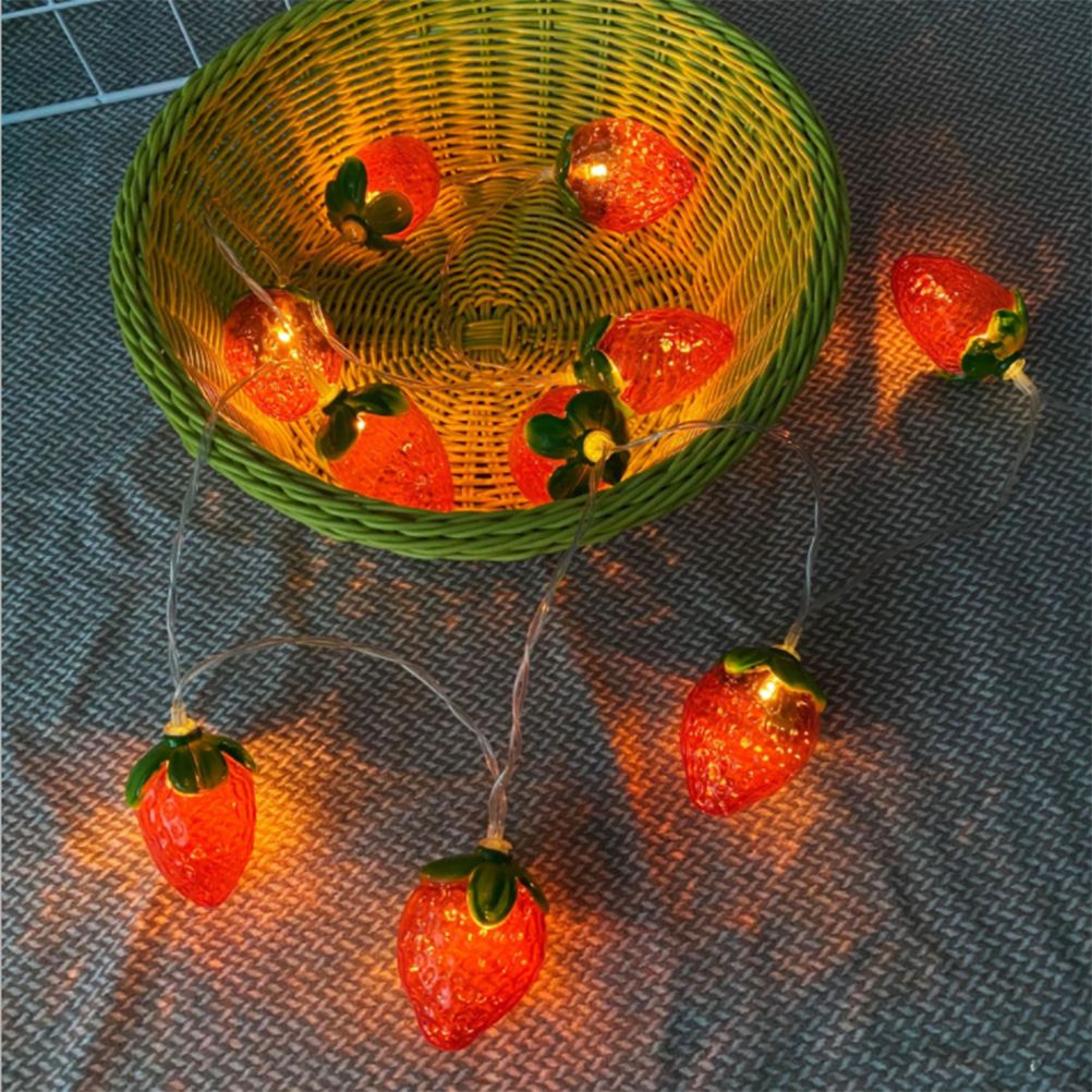 3 Meters 20LED Strawberry String Lights Battery Powered Indoor Outdoor view 9