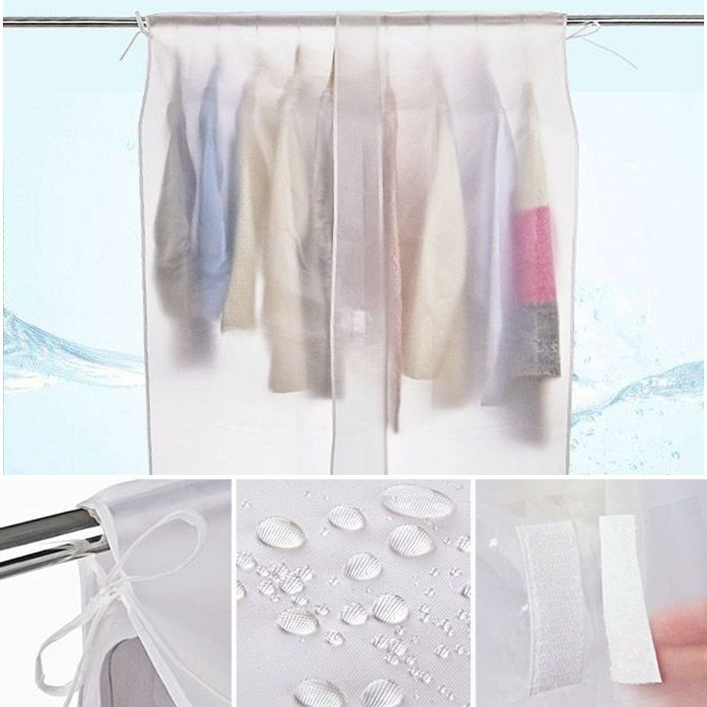 Clear Clothes Shoulder Rack Cover Suit Coat Dress Clothes Organizer Dustproof view 4