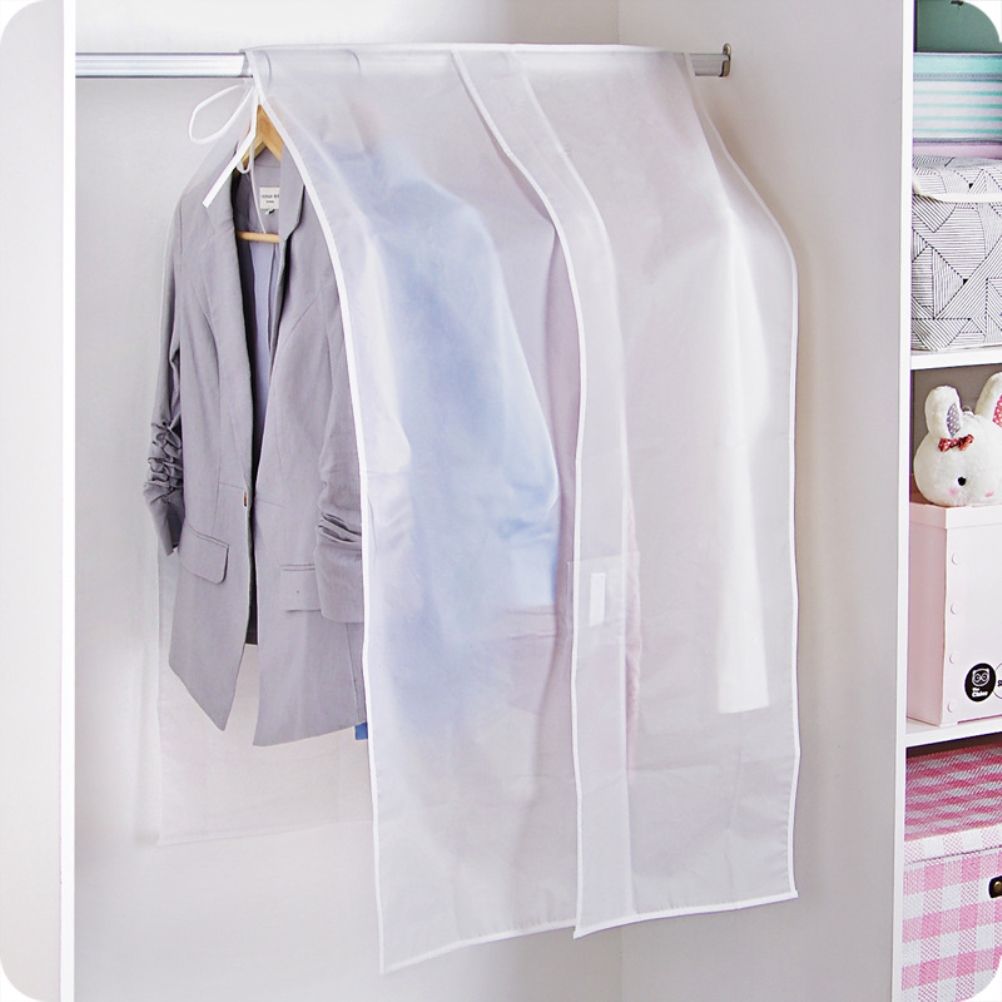 Clear Clothes Shoulder Rack Cover Suit Coat Dress Clothes Organizer Dustproof view 6