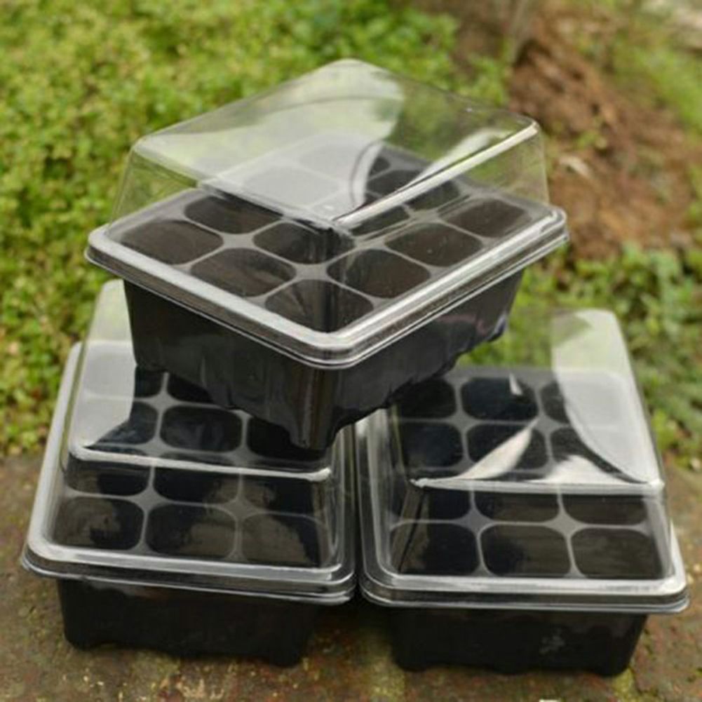 Seed Starter Kit 12 Cells Seedling Trays Gardening Germination Tray Plant Grow view 7