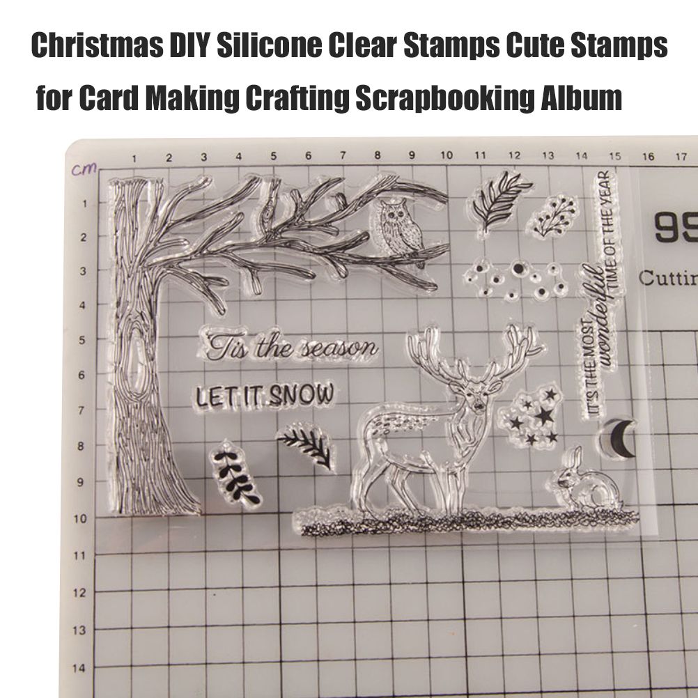 Christmas Clear Stamps Christmas DIY Silicone Clear Stamps Cute Stamps for view 4