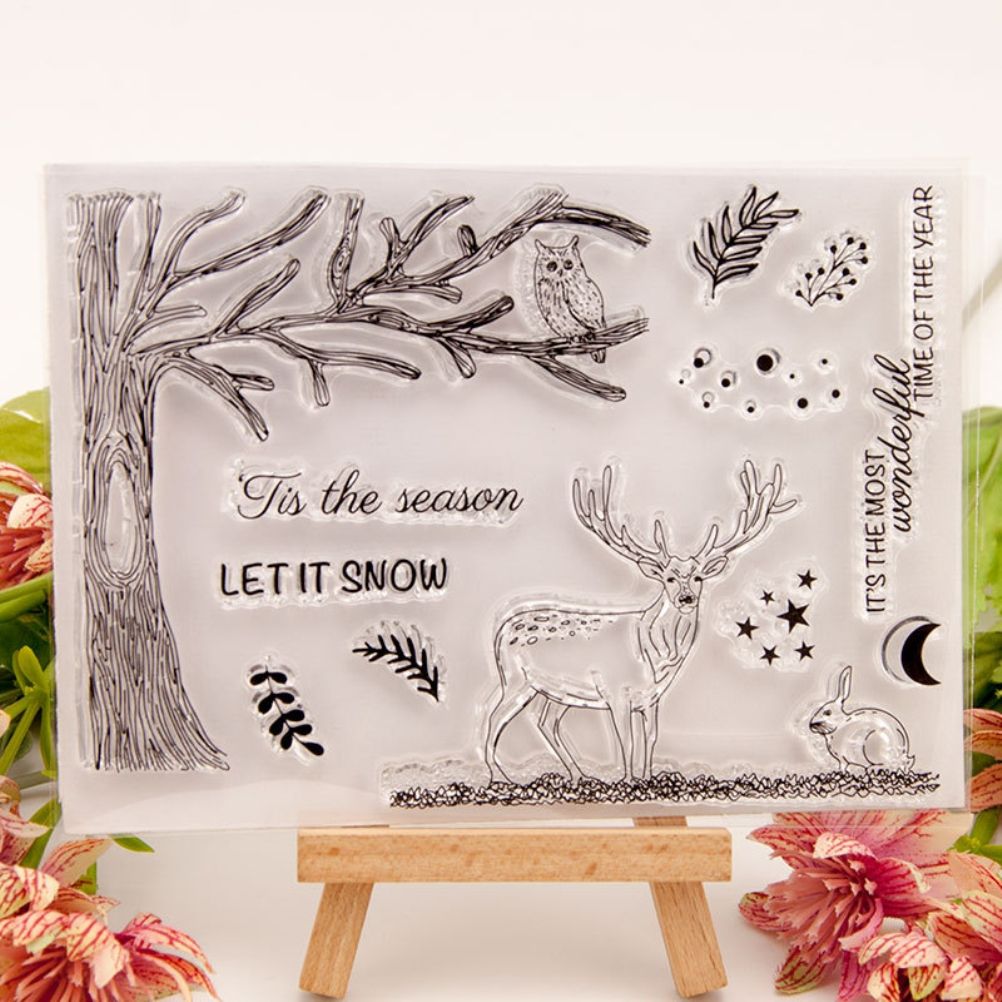 Christmas Clear Stamps Christmas DIY Silicone Clear Stamps Cute Stamps for view 5