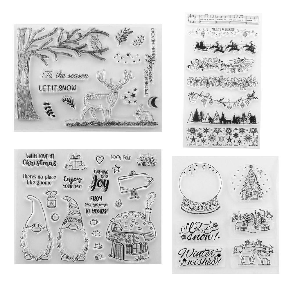 Christmas Clear Stamps Christmas DIY Silicone Clear Stamps Cute Stamps for view 9