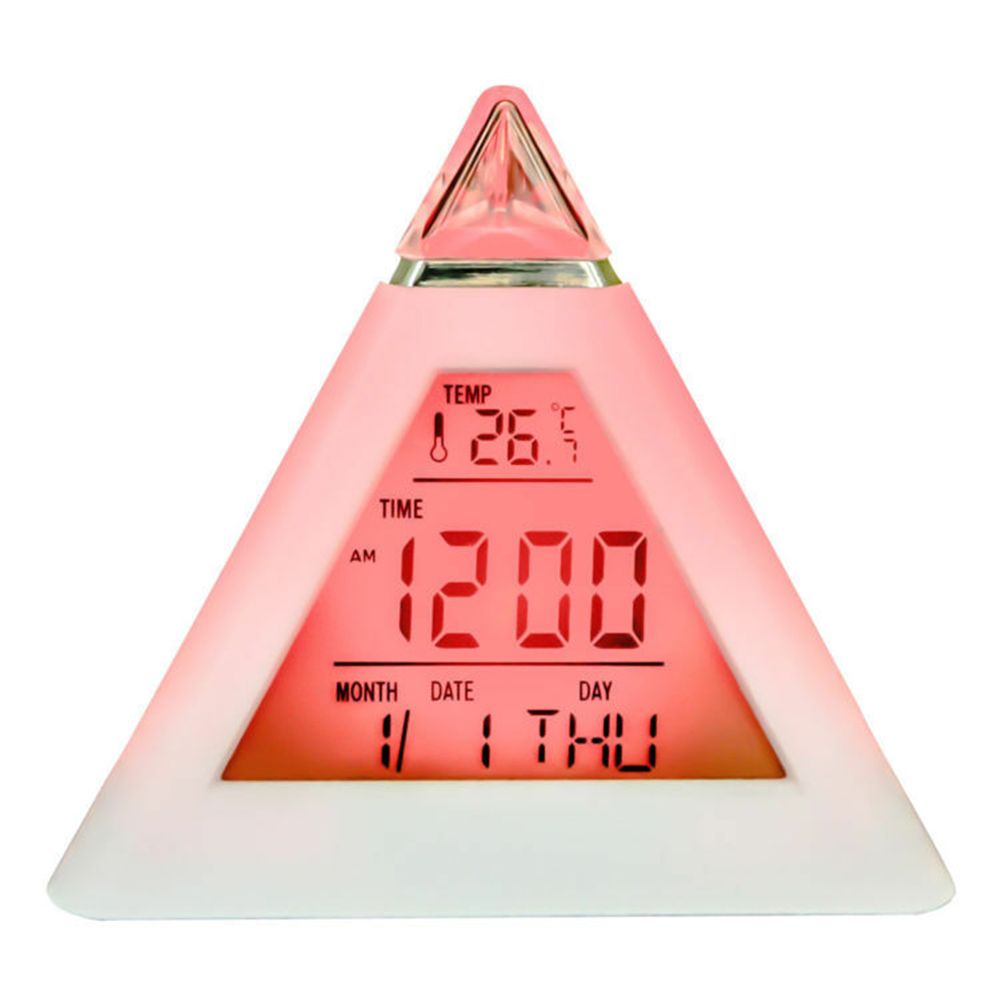 Electric Digital LED Alarm Clock Color Changing Battery Operated Alarm Clock view 2