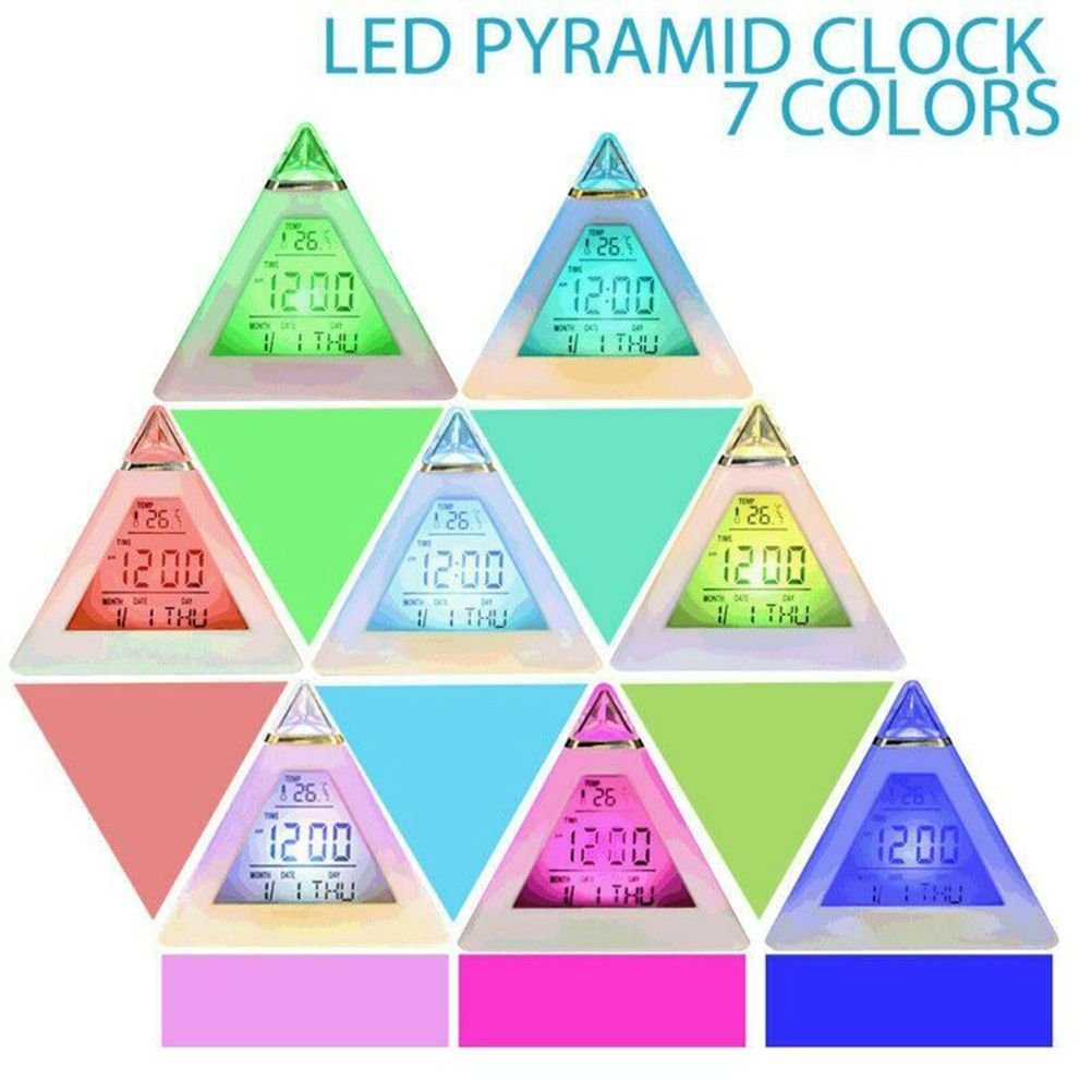 Electric Digital LED Alarm Clock Color Changing Battery Operated Alarm Clock view 4