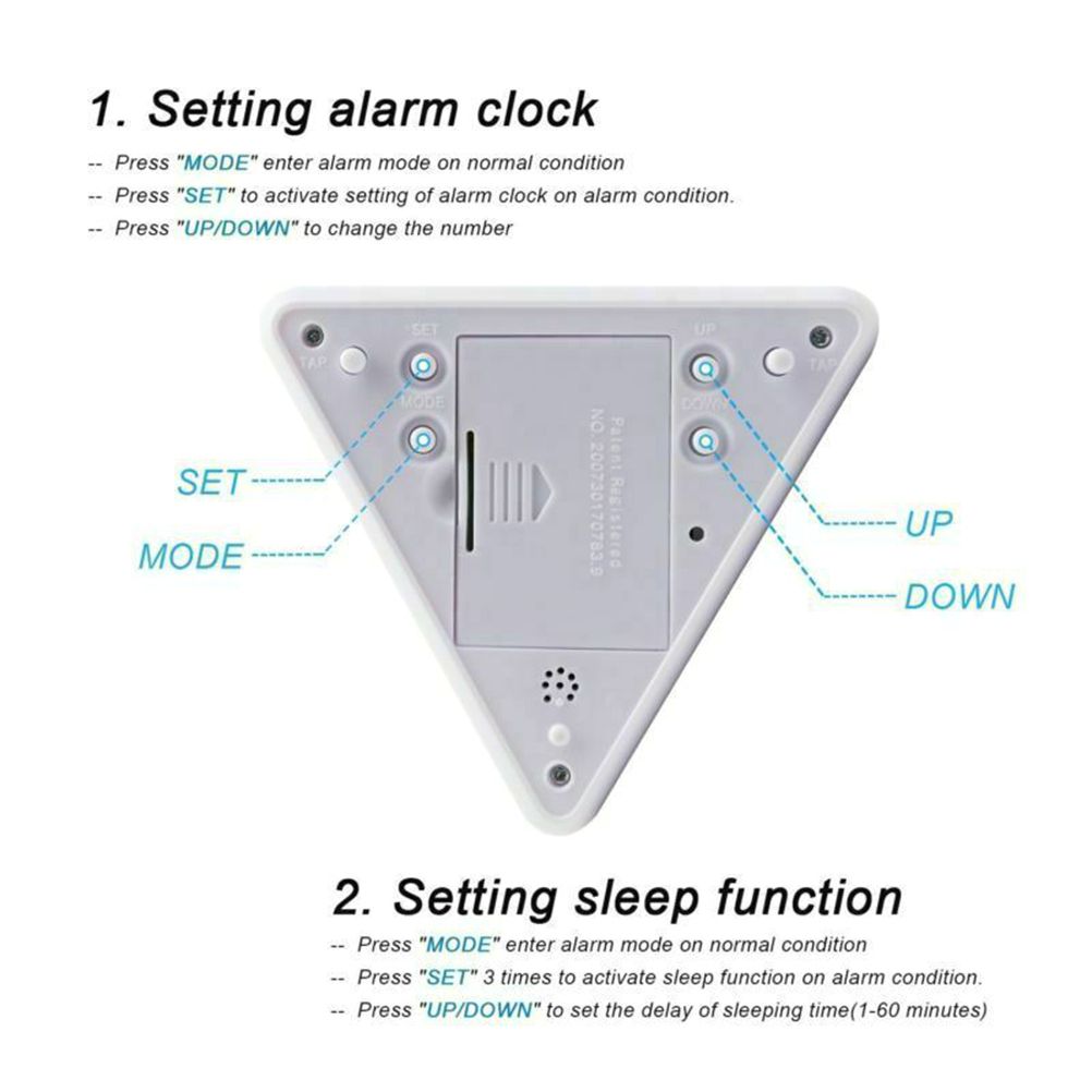 Electric Digital LED Alarm Clock Color Changing Battery Operated Alarm Clock view 8