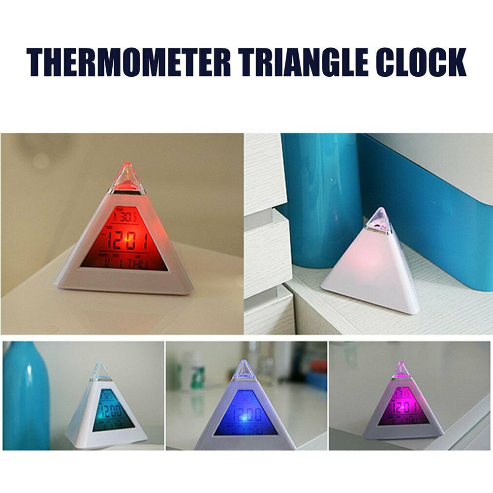 Electric Digital LED Alarm Clock Color Changing Battery Operated Alarm Clock view 9