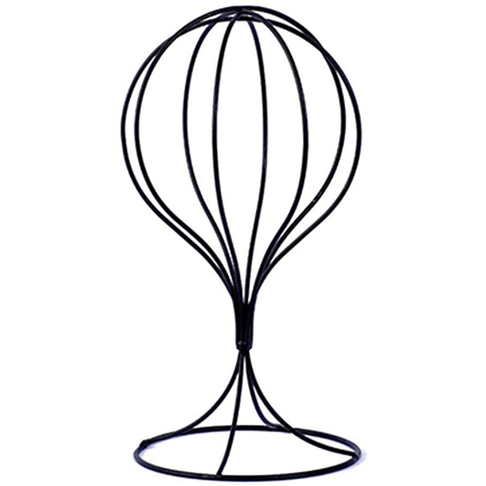Modern Metal Hat Stands Hollow Balloon Design Tabletop Decorative Wig Holders view 2