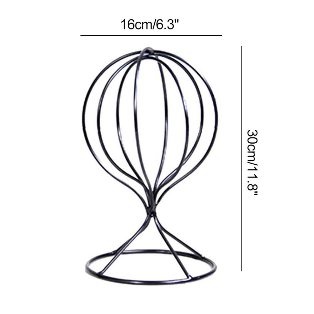 Modern Metal Hat Stands Hollow Balloon Design Tabletop Decorative Wig Holders view 3