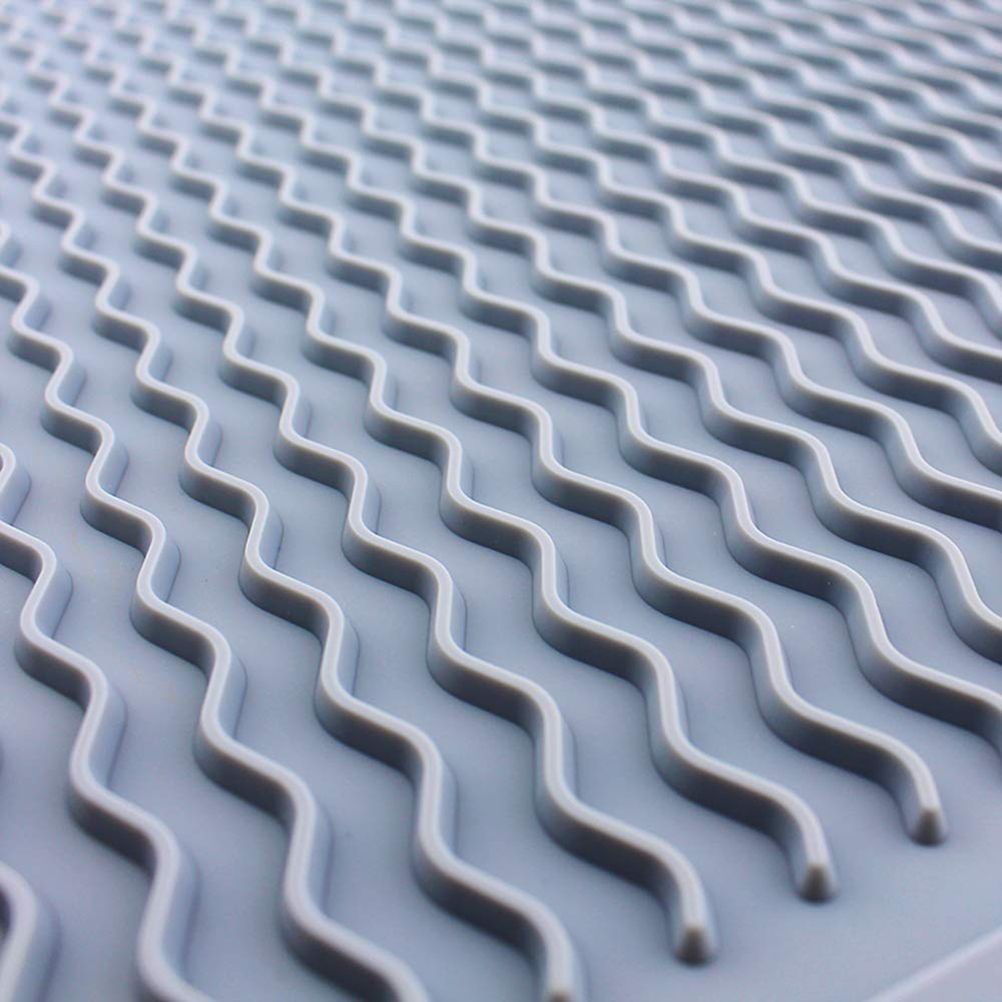 Silicone Dish Drying Mat Kitchen Drainer Dish Draining Mat Sink Mat Large Dish view 5