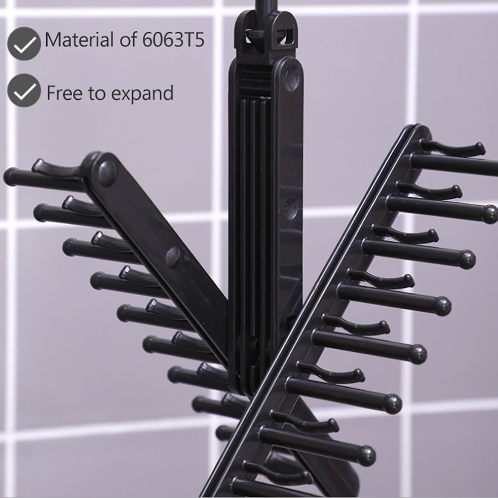 20 Rows Multifunction Tie Rack with Non Slip Clips 360 Degree Rotation Tie Rack view 8