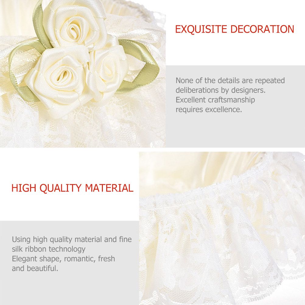 Wedding Flower Basket Wedding Flower Girl Basket Hand Woven Lace Wedding Basket view 3