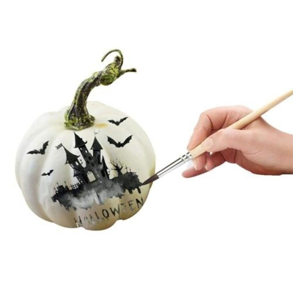 6PCS Different Sizes Fake Pumpkins Foam Pumpkins Toy for Halloween Decoration view 3