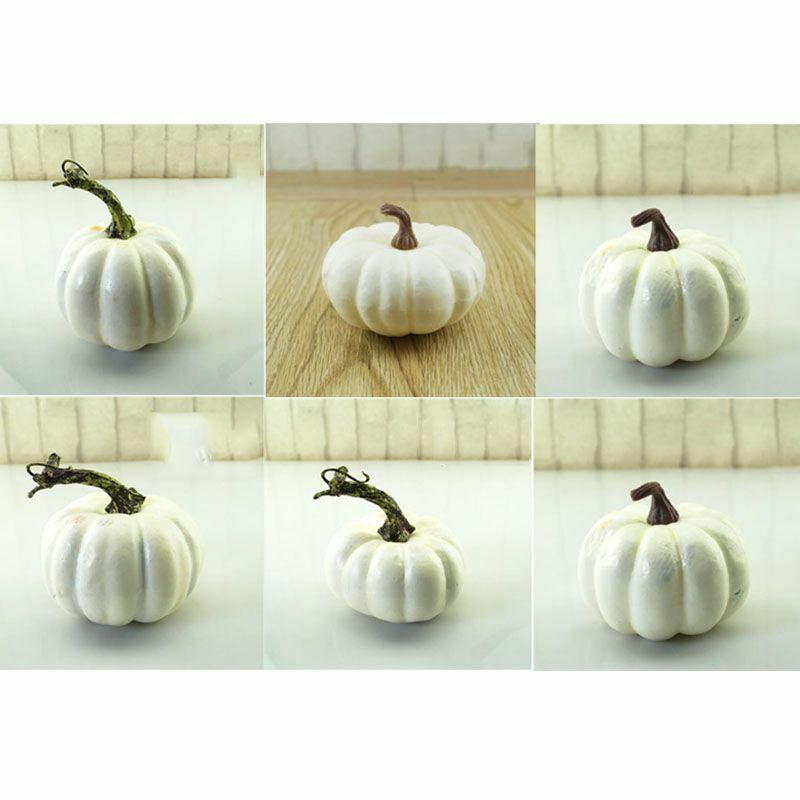 6PCS Different Sizes Fake Pumpkins Foam Pumpkins Toy for Halloween Decoration view 10