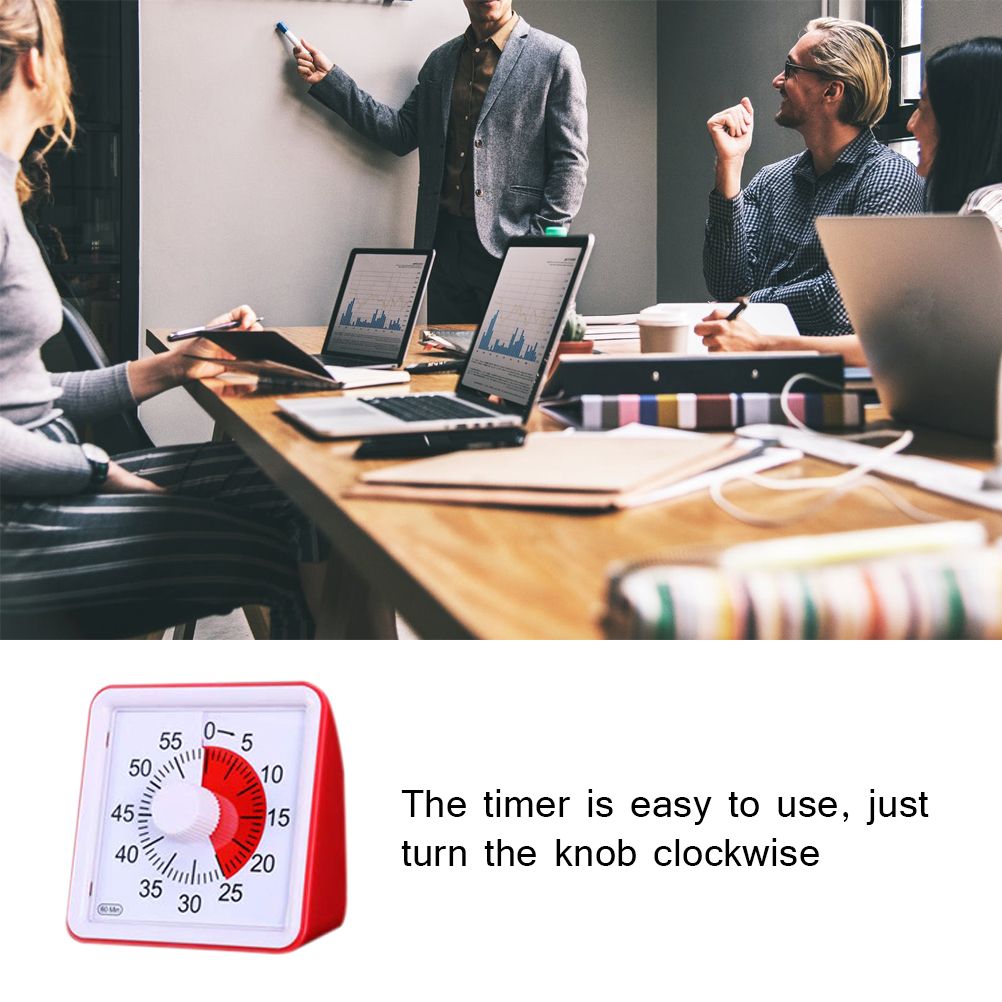 Visual Analog Timer Silent Countdown Classroom or Meeting Countdown Clock Time view 4