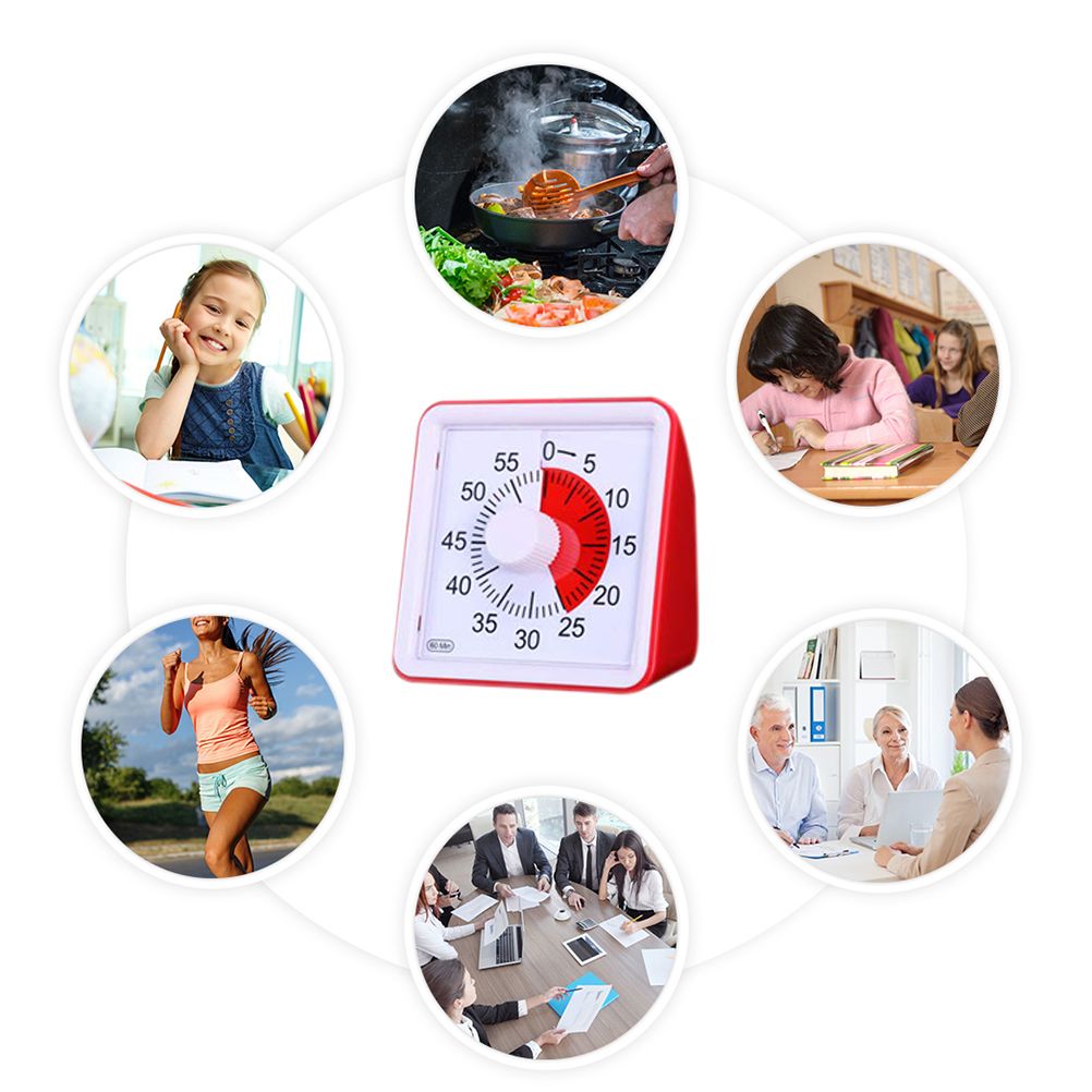 Visual Analog Timer Silent Countdown Classroom or Meeting Countdown Clock Time view 6