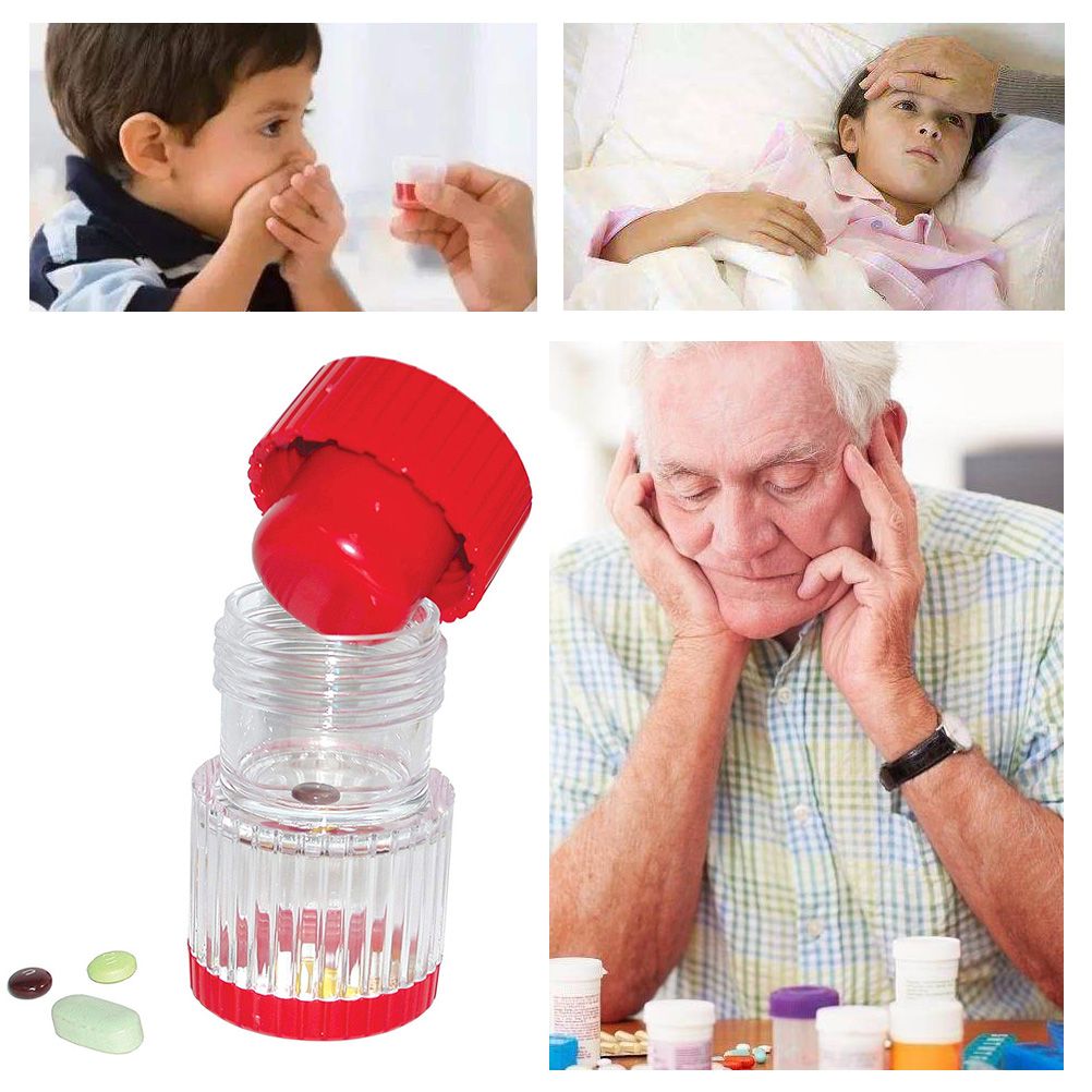2 in 1 Portable Pill Crusher Pill Container Pulverizer Storage for Medicine view 3