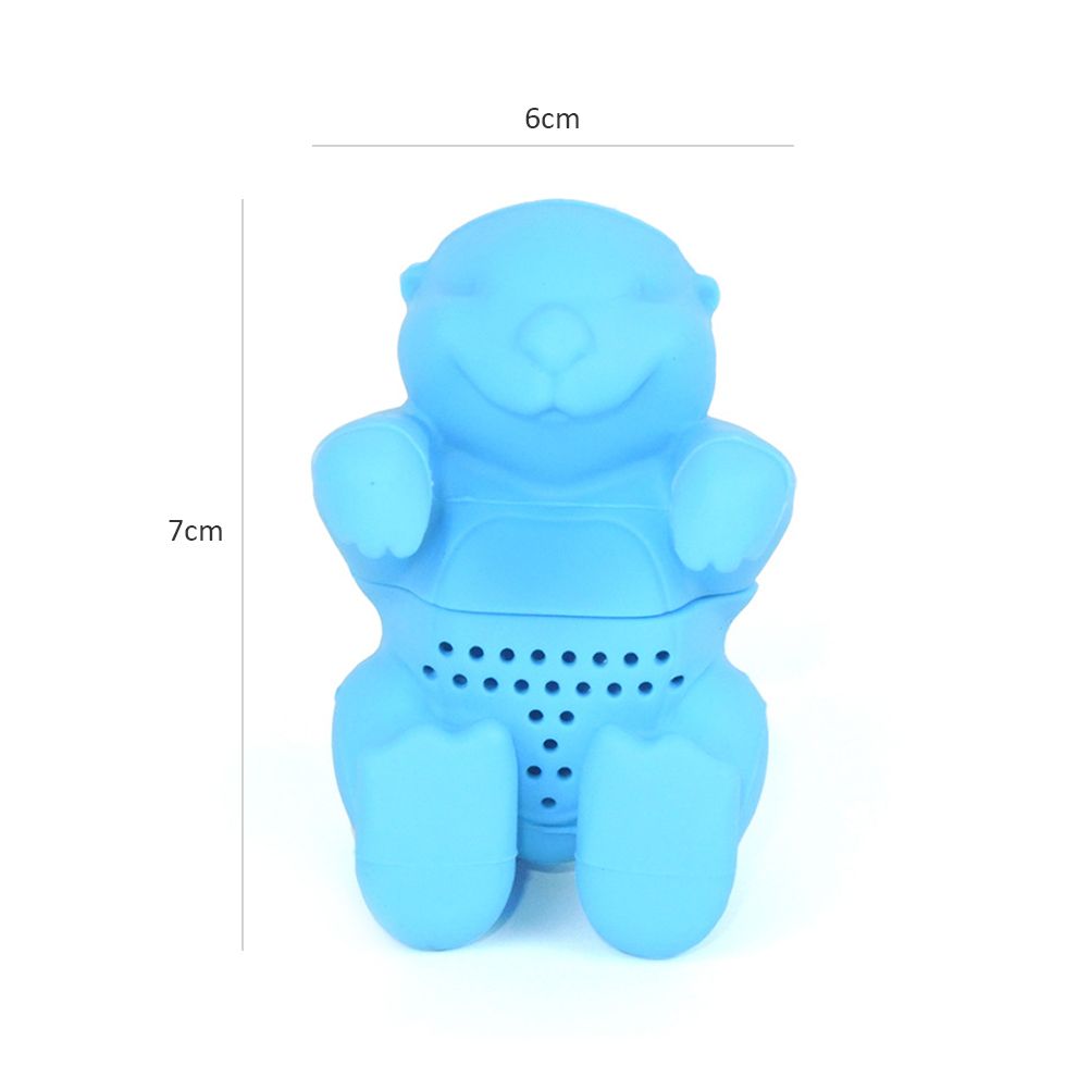 Otter Shaped Tea Filter Cute Silicone Tea Strainer Reusable Tea Infuser view 2