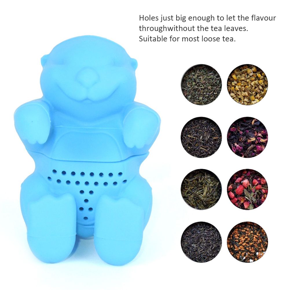 Otter Shaped Tea Filter Cute Silicone Tea Strainer Reusable Tea Infuser view 5
