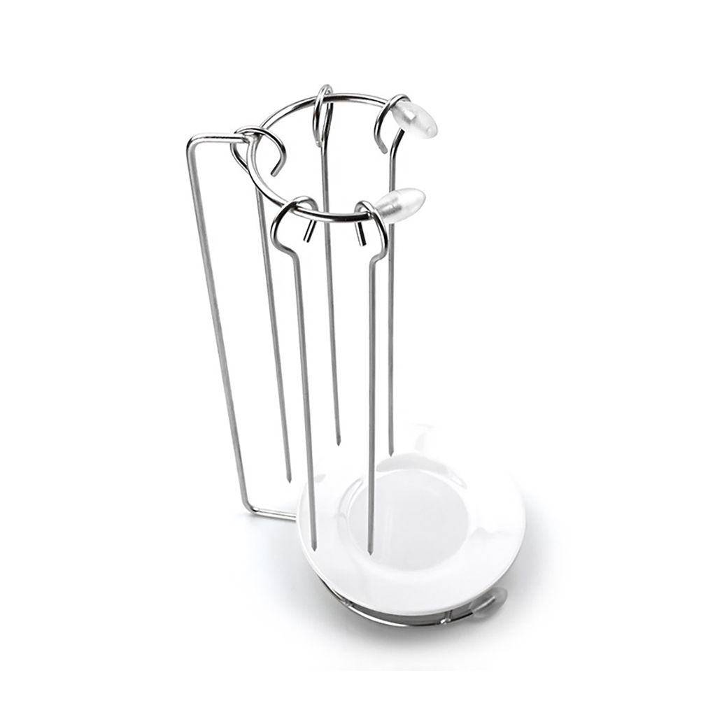 Stainless Steel Barbecue Skewers with Rack Grilling Needle and Holder Set view 2